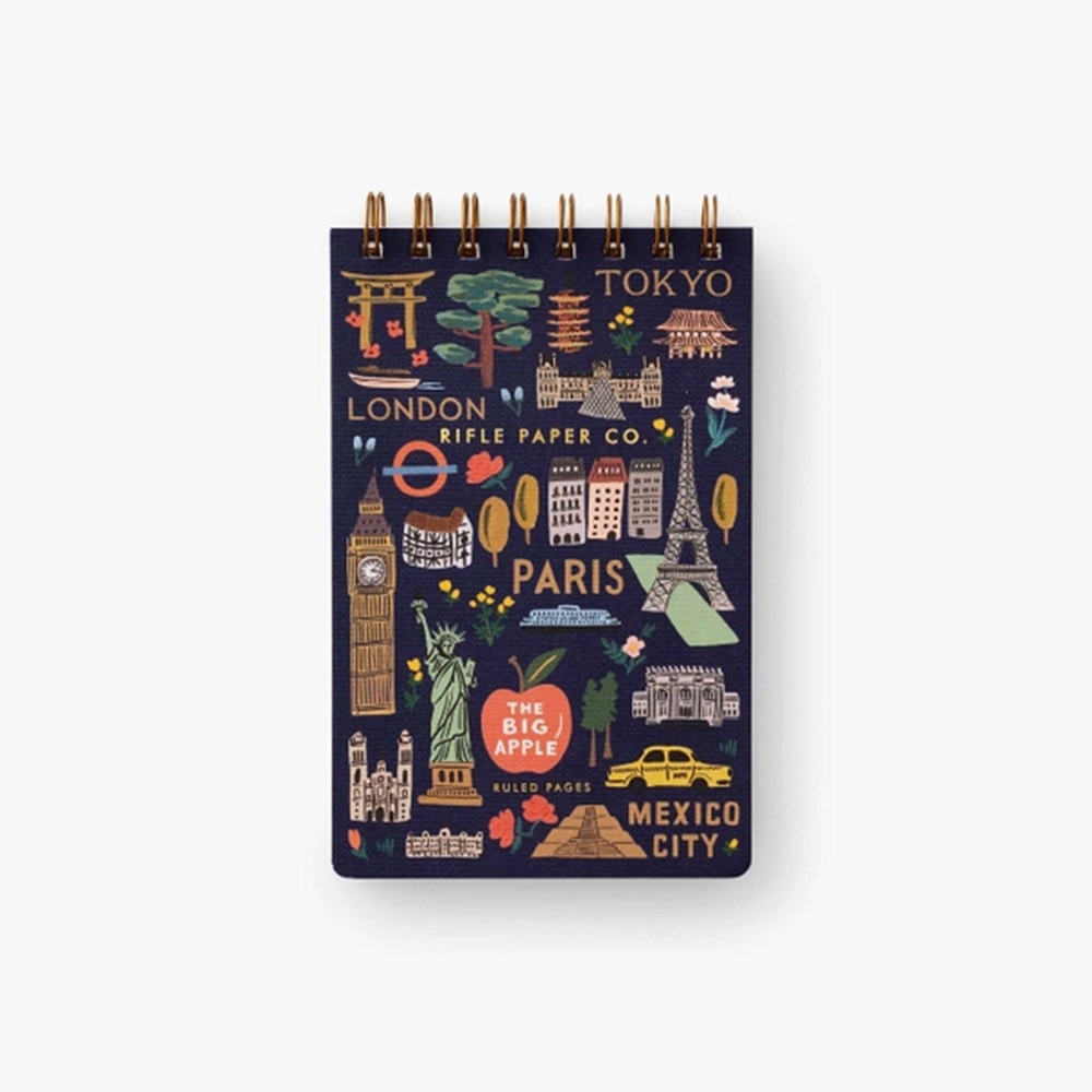 Rifle Paper, Memo & Notebooks, Art & School, Small, Top Spiral, Bon Voyage, 728707